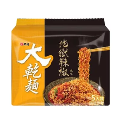 維力 維力大乾麵-地獄辣椒 袋麵5入【佳瑪】