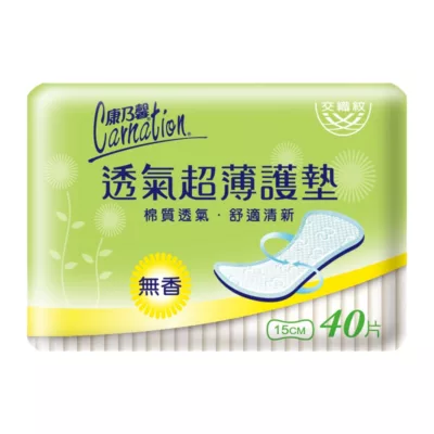 康乃馨超薄透氣護墊2入規格:無香15cm40片2入