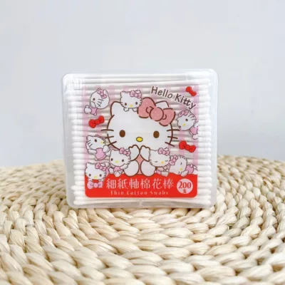三麗鷗 Sanrio Hello Kitty 細紙軸 棉花棒200支 盒裝