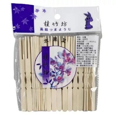 楓葉 OPP竹水果叉 9CM 【佳瑪】一次性 方便 衛生 竹製叉子 聚餐必備