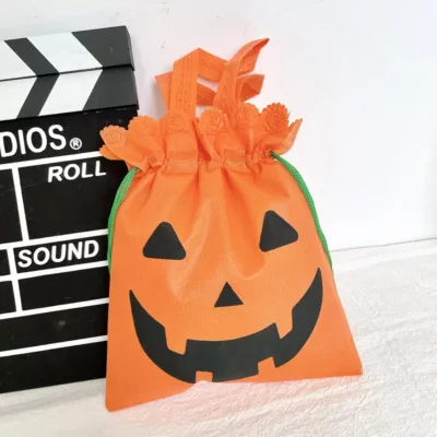 萬聖節10＂可愛南瓜禮品束袋