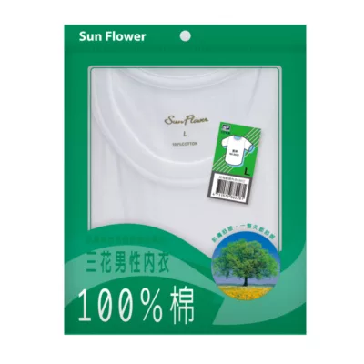 Sun Flower 三花 短袖內衣尺寸:L;規格:圓領