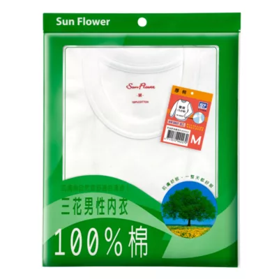 三花長袖厚棉圓領內衣 M/L/XL 白款式:M