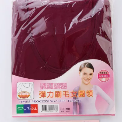 POBIH 刷毛女圓領衫 F/XL 9895規格:黑F