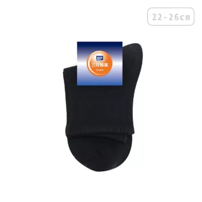 三花 1/2素面休閒襪【佳瑪】短襪 學生襪黑