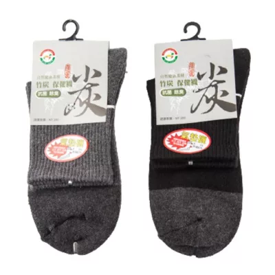 DK竹炭氣墊運動襪 6599 黑色/灰色 22-26CM