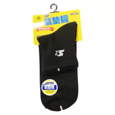 non-no儂儂 加大毛巾底短襪圖案顏色:S星 黑