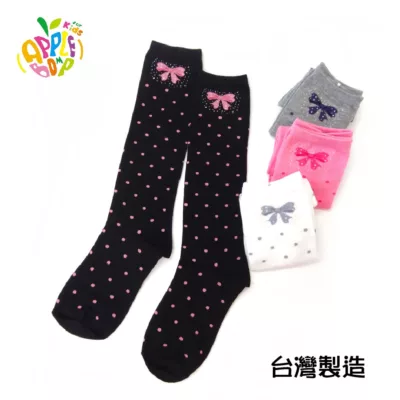 APPLE 200針兒童半統襪-蝴蝶結 17~21CM