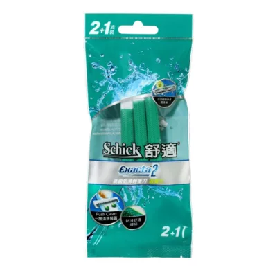 Schick 舒適 高級防滑輕便刀滋潤型 2+1入旅行拋棄式刮鬍刀