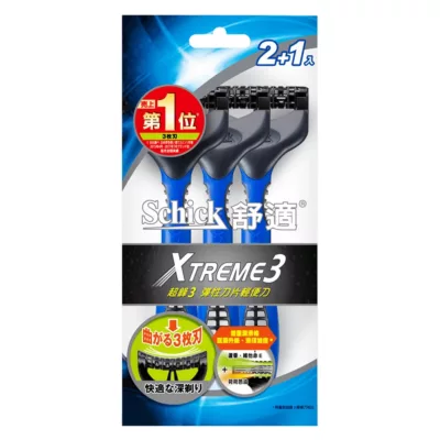 Schick舒適牌刮鬍刀 超鋒3輕便型刮鬍刀 輕便刀 2+1裝