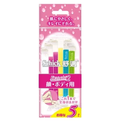 舒絲仕女艷彩輕便刀 5入除毛刀把