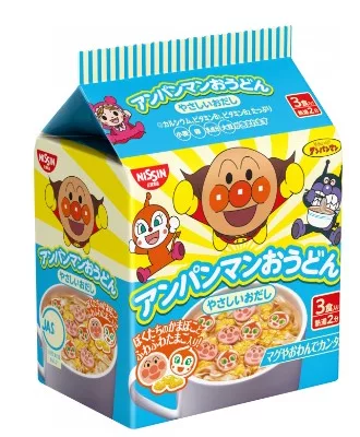 日清-麵包超人3入(醬油味麵/烏龍拉麵)90g【佳瑪】烏龍拉麵 (效期2022.06.08)