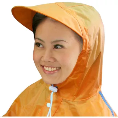 三和牌夜光尼龍雨披 黃/粉/藍 F 一體成形 立體剪裁 夜光條【佳瑪】