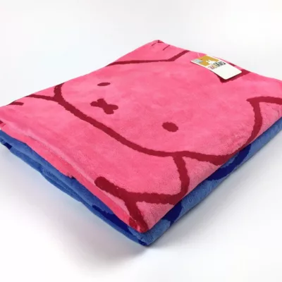 米飛兔超纖吸水厚浴巾(藍/紅)HK1609L