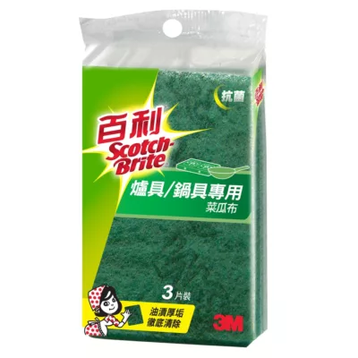 3M 百利 菜瓜布 爐具/鍋具 專用大綠3入【佳瑪】大掃除