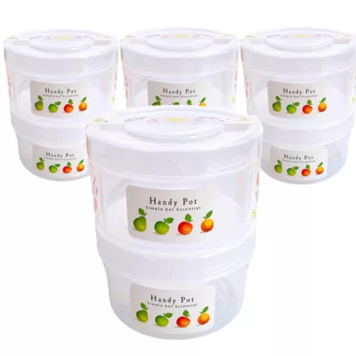 日本 圓形收納罐 2入 可堆疊 廚房 收納罐 雜糧收納 無印風 食物收納