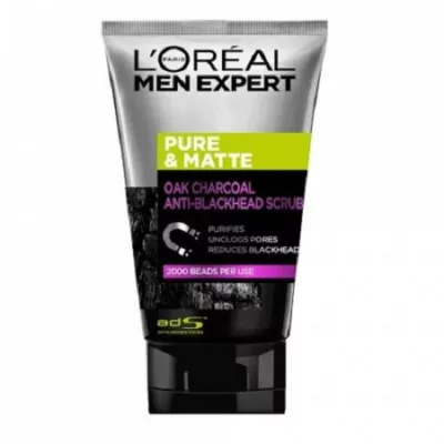 萊雅男仕炭黑去油微粒洗面乳升級版 100ml