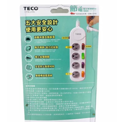 東元四開四插轉接電源線組1.8M XYFWL24R6 延長線【佳瑪】