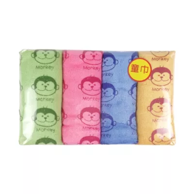 超纖吸水卡通童巾(4入)混款3215-4【佳瑪】