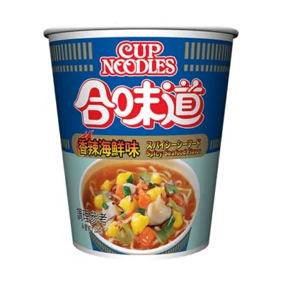 日清合味道杯麵 (酸辣蝦味/海鮮/香辣海鮮/XO醬)款式:香辣海鮮