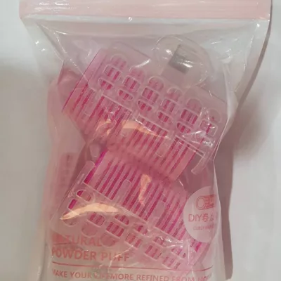 瀏海捲 DIY髮卷 粉色絕美 兩入組/單入 自黏 魔鬼氈髮捲款式:粉色 兩入組