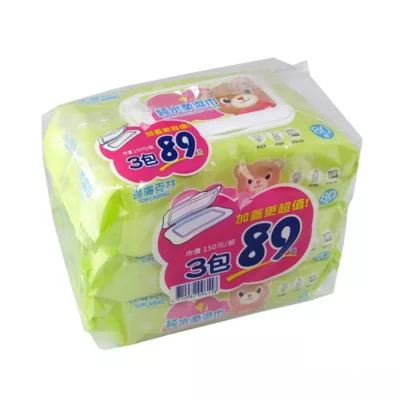 適膚克林純水濕巾掀蓋80張3包【佳瑪】