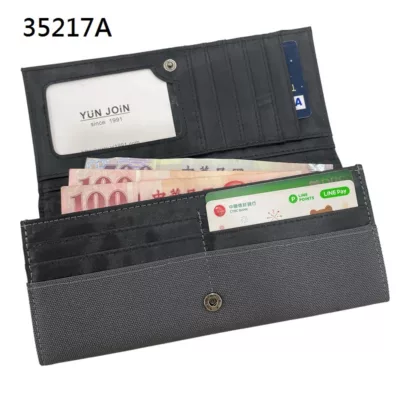 YUN JOIN 休閒 尼龍 布面 蓋頭拉鍊 短夾 長夾 錢包【佳瑪】男士短夾 男用皮夾 顏色隨機出貨長夾35217A