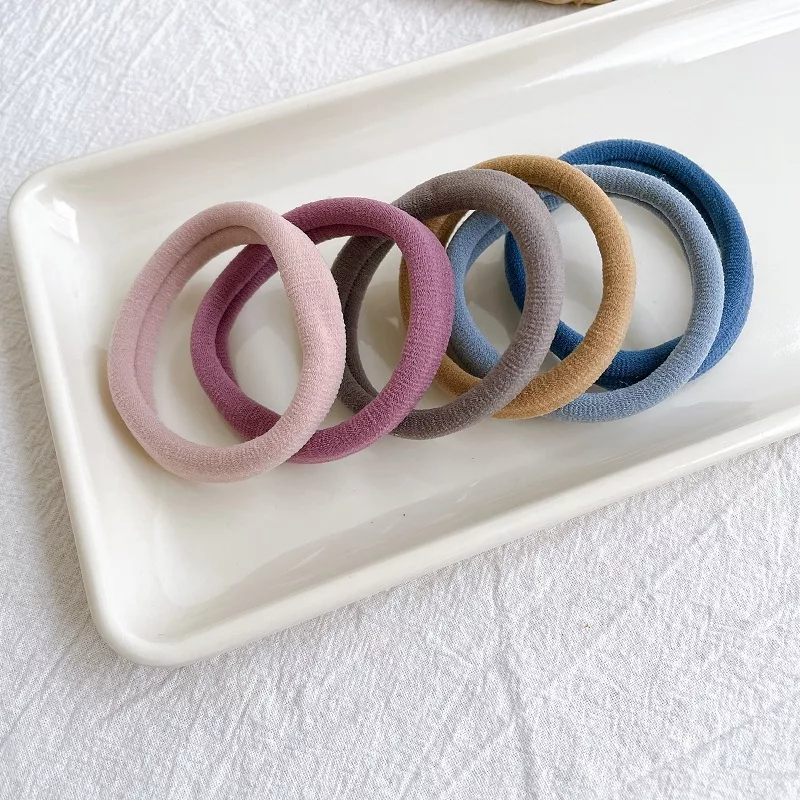 無接縫 基本款 素面O束 6入/8入超值組 (黑/深彩) 強拉不易斷 【小女子】O型束 髮圈 髮束寬深彩6入(大)