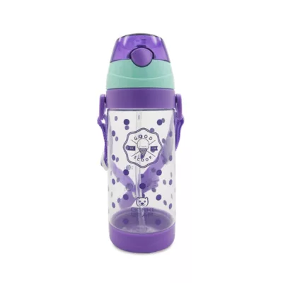 GENKI BEAR 冰一點吸管水壺 550ml 藍/粉/紫【佳瑪】紫