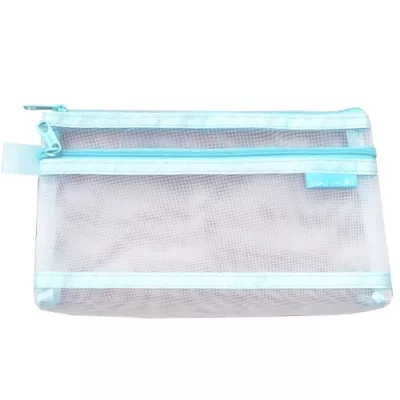 撞色網格雙層筆袋【佳瑪】