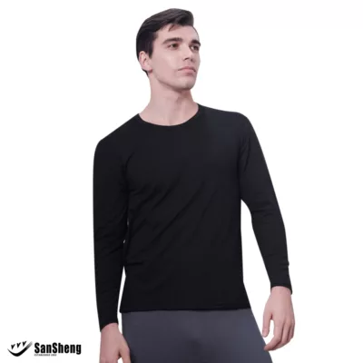 SanSheng 三勝 男磨毛圓領蓄熱衣 3V-9400T M-XXL【佳瑪】L