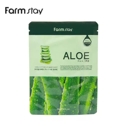 Farm stay 面膜 韓國面膜 小黃瓜/牛奶/櫻桃/珍珠/蘆薈 23ml【小女子】蘆薈保濕舒緩