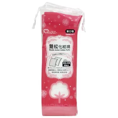 雙紋化妝棉80枚(束口包)