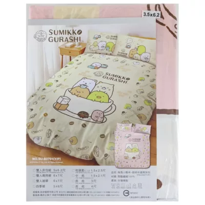 角落小夥伴咖啡杯粉薄床包組(單人/雙人)【佳瑪】單人 3.5*6.2尺