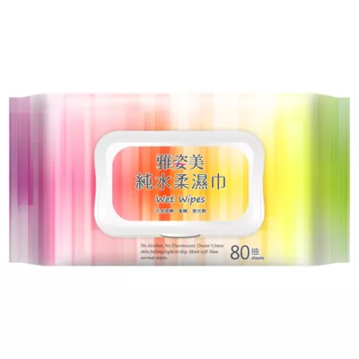 雅姿美純水掀蓋濕巾80張【佳瑪】