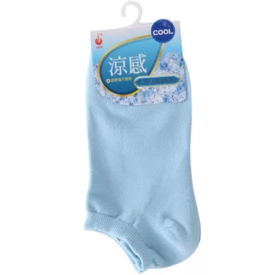 YABY涼感超細船襪 7330 合色 22-24cm【佳瑪】淺藍色