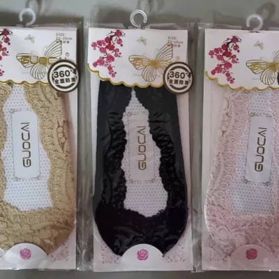 360度蕾絲花邊止滑襪套 5462 黑色/膚色/灰色/粉色/白色 20-24CM不挑色:顏色隨機不挑色