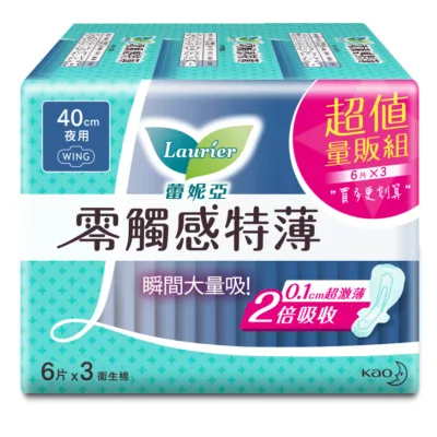 蕾妮亞零觸感特薄極長夜用40cm 6片