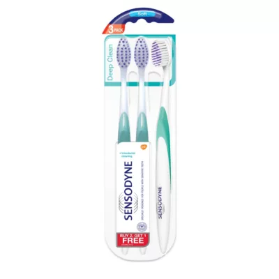舒酸定 深層潔淨 抗敏纖柔毛牙刷 3入【佳瑪】