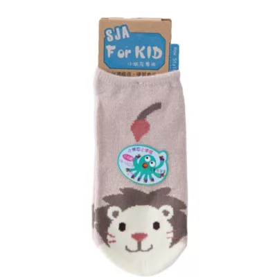 SJA 直版止滑童襪 獅子/免子/貓頭鷹/浣熊 16-18cm【佳瑪】獅子