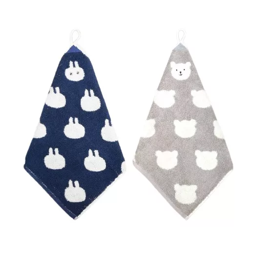 Gemini萌趣表情包緹花擦手巾2色 JH573【佳瑪】