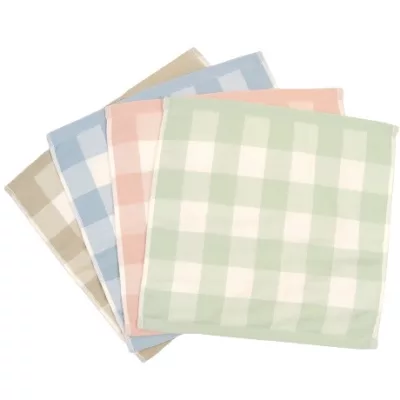 大格子紗布方巾 4色 9078S【佳瑪】