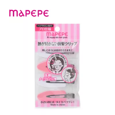 Mapepe 無痕系前髮夾不留痕跡 美髮 洗臉專用款式:橢白粉4p