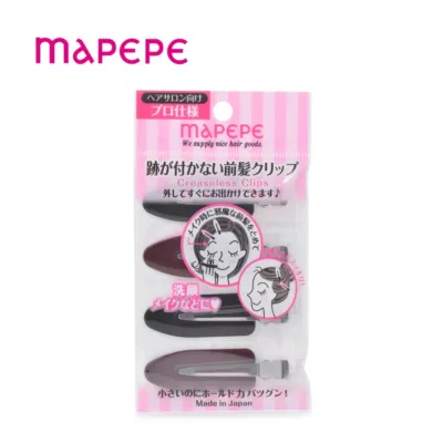 Mapepe 無痕系前髮夾不留痕跡 美髮 洗臉專用款式:橢黑咖4p