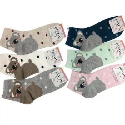 超萌韓風1/2襪-無尾熊 22-26CM