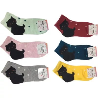 超萌韓風1/2襪-貓 22-26CM【佳瑪】