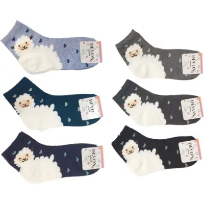 超萌韓風1/2襪-綿羊 22-26CM【佳瑪】