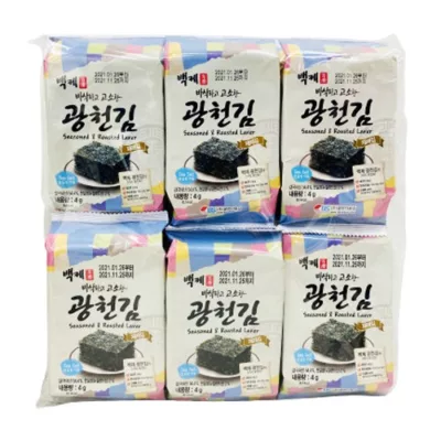 韓國傳統烤海苔(廣川/百濟) 48g款式:百濟