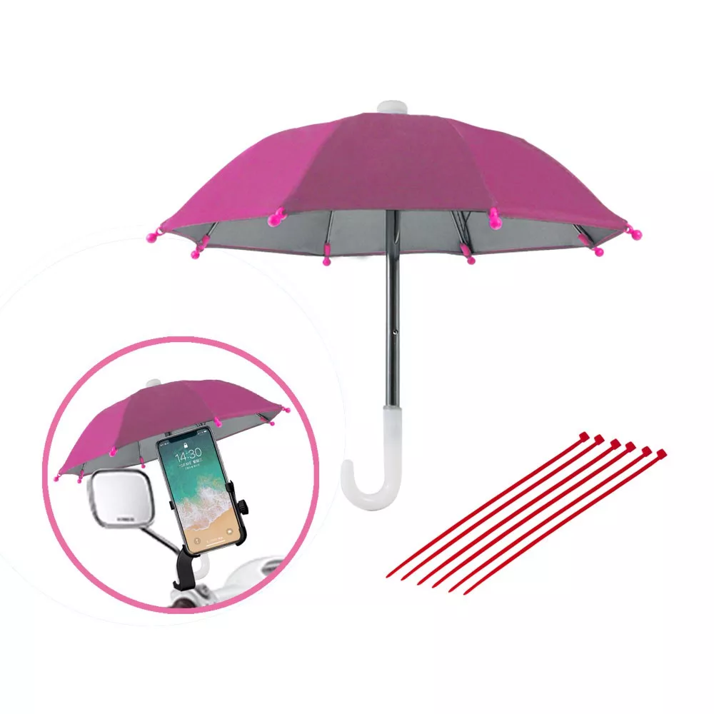 機車手機架加厚小雨傘 GT-1767【佳瑪】桃紅