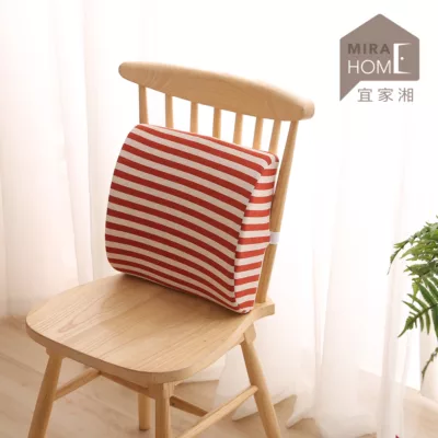 天竺棉慢回彈舒壓靠墊(米/紅/藍) 33x38cm【佳瑪】紅